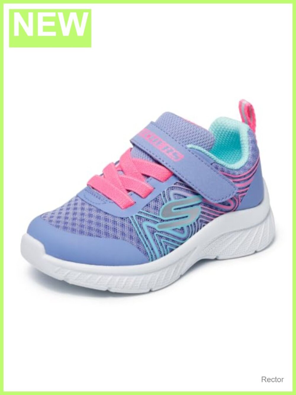 Girls' Microspec Swirl Sweet Lightweight Mesh Sneakers Stretch Lace